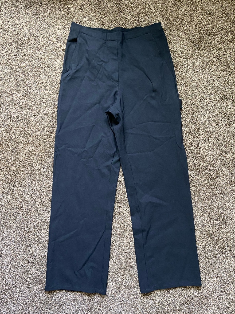 LESET Black High Waisted Flare Cargo Style Pant Size Small